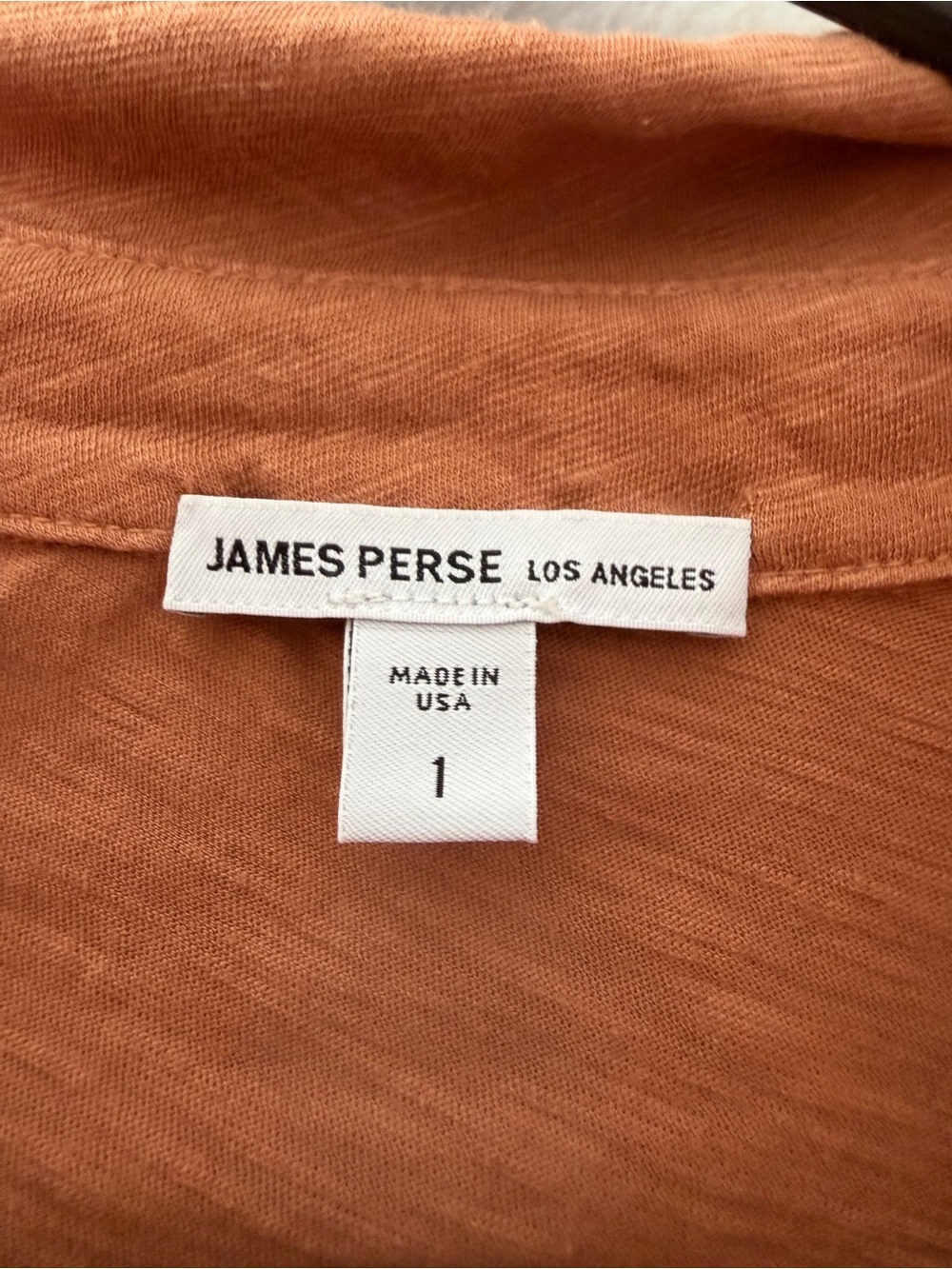 James Perse Rust Brown Lightweight Button-Down Shirt - Picture 5 of 7